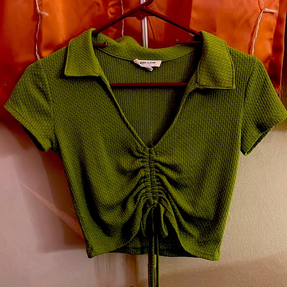 Lime green crop top by Stitch & Pine size small never end up wearing